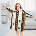 thumbnail image 5 of FORMRS Wearable Blanket Hoodie with Sleeves for Kids Cozy Flannel Sweatshirt, Beige Abstract Dots, 5 of 7