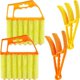 thumbnail image 1 of 2 piezas de herramienta de limpieza veneciana para quitar el polvo con 7 dedos y 2 piezas de limpiador de persianas para ventanas, cepillo para polvo, contraventanas de mano, persianas venecianas, cepillo para ventanas, aire acondicionado, plumero, limpiador de suciedad JM, 1 of 5