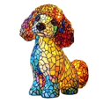thumbnail image 1 of Cute Teddy Dog Night Light, Painted Glass Design LED Table Lamp, Perfect Gift for Dog Lovers, Home & Office Decor, 1 of 5