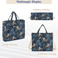thumbnail image 6 of FORMRS Womens Corduroy Tote Bag Crossbody Shoulder Purse Handbag with Detachable Strap, Blue Cartoon Owl Pattern, 6 of 7