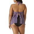 thumbnail image 6 of Women's Plus-Size Mesh Open Front Halterkini Swimsuit Top, 6 of 6