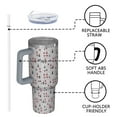 thumbnail image 4 of Gray Christmas Gnome and Tree Pattern Tumbler with Handle and Lid,40oz Double Wall Vacuum Insulated Tumbler,Cups Gift for Women and Men, 4 of 7