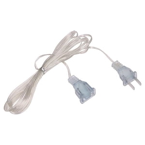 Darzheoy Clear Extension Cord 10 Feet Male to Female Extension Cords Clear Extension Cord Indoor Thin 2 Prong Indoor Cord Extension