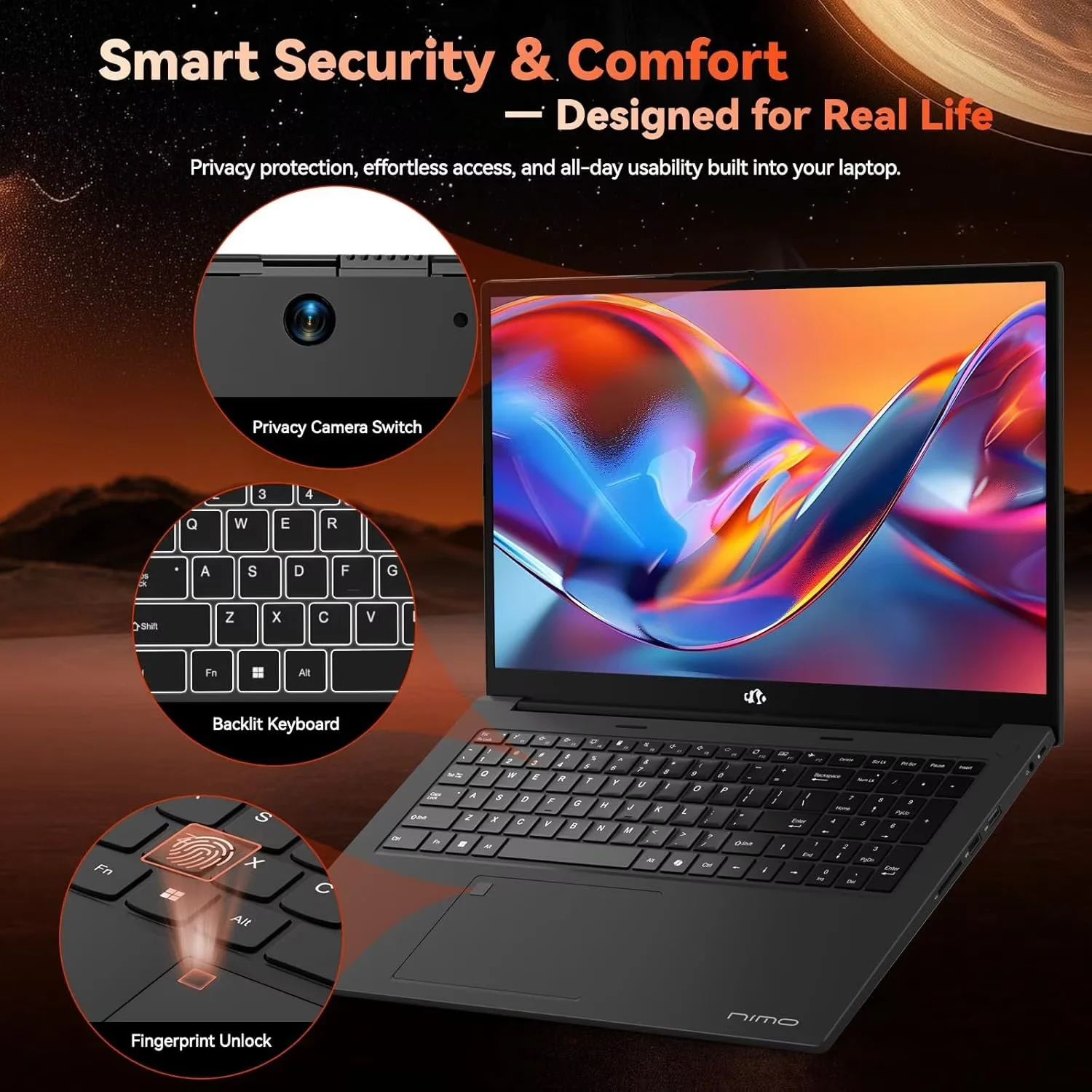 17.3" Gaming-Laptop, AMD Ryzen 7 7735HS (8C/16T, Beats i7-12650H) 16GB DDR5 RAM 512GB SSD Computer with Radeon 680M, 100W Type-C, WiFi-6E, 75Wh Battery, Fingerprint, Backlit Keyboard for Business