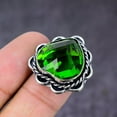 thumbnail image 2 of Natural Peridot Gemstone Handmade 925 Sterling Silver Jewelry Ring Size 8, 2 of 2