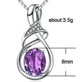 thumbnail image 5 of VONTER Ideal Gifts for Women Swiss Blue Topaz and Amethyst Pendant Necklace Sterling Silver Natural Gemstone,Necklace for Mom Mothers Day Birthday Gifts,Blue Topaz Amethyst Citrine - Purple, 5 of 7