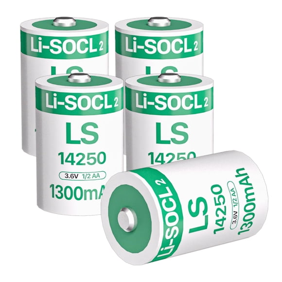 BOANV LS14250 Baterías de Litio 1/2AA 3.6V 1300mAh Paquete de 5