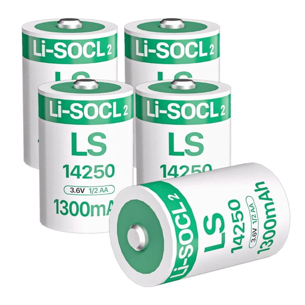 BOANV LS14250 Baterías de Litio 1/2AA 3.6V 1300mAh Paquete de 5