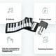 thumbnail image 4 of Piano enrollado a mano 49 teclas Teclado enrollable portátil | Piano Electrónico Plegable Suave con Reproducción de Grabación MP3 | Batería incorporada | Diseño ligero y compacto | 31,6 x 5,7, 4 of 7