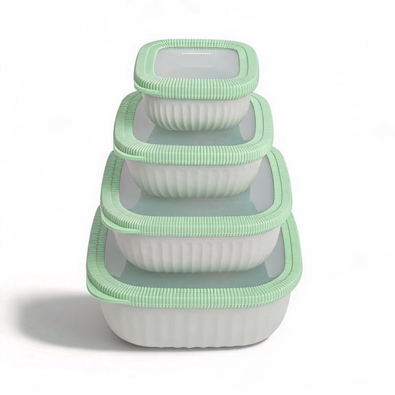 Koomade Plastic Stackable Fruit Food Storage Containers 4 Count