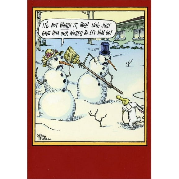 Nobleworks Rabbit Robbery Funny / Humorous Christmas Card (1 card/1 envelope)