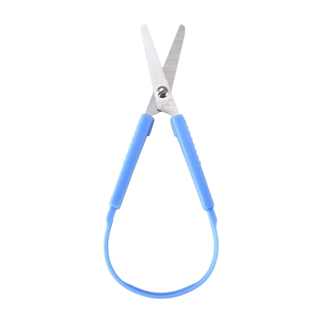 Loop Scissors for Children and Teens and 5 5Inches (6 Pack) Colorful Looped Design Right and Lefty Support Small Easy Open Handles for