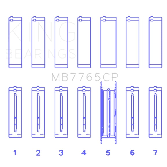 King GMC 4.2 Vortec L6 (Size 1.0) Main Bearing Set - MB7765CP010 Fits select: 2002-2009 CHEVROLET TRAILBLAZER, 2002-2009 GMC ENVOY