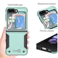 thumbnail image 4 of CoverON For Samsung Galaxy Z Flip6 / Galaxy Z Flip 6 Case, Military Grade Heavy Duty Rugged Phone Cover Grip, Green, 4 of 10