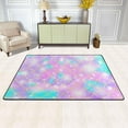 thumbnail image 2 of Dreamtimes Sparkling Mermaid Rainbow Themed Non-Slip Area Rug Floor Carpet Comfort Floor Mats Decor for Indoor Front Porch,Living Room, Bedroom,Kitchen, 36"x24", 2 of 5