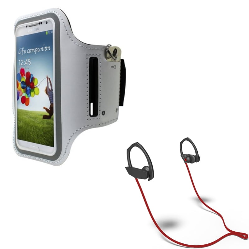 bomuld Ulempe Tragisk Gym Workout Sports Running Armband w Earphones Sports Wireless Headset Y1E  for ASUS PadFone X mini - Blackberry Z30 - BLU Life Play S - Essential  Phone (PH-1) - HTC Desire 610 526 512 510 - Walmart.com