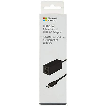 Microsoft - Surface USB-C to Ethernet and USB Adapter - Black