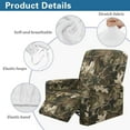 thumbnail image 5 of Psesaysky Camo Hunting Leaves Universal Fit Stretch Recliner Covers Hunting Decor 4-Pcs Stay in Place Elastic Edges with Side Storage Pocket Machine Washable Sofa Protector, 5 of 7