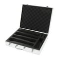 thumbnail image 3 of Microphone Case Mic Toolbox Aluminum with Sponge Lining Professional Mic Storage Argent holding 4, 3 of 9