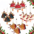 thumbnail image 2 of Hand Painted Nordic Iron Angel Pendant New Year Metal Christmas Ornaments Pendants Hanging Gifts Xmas Tree Decor Home Decoration, 2 of 5