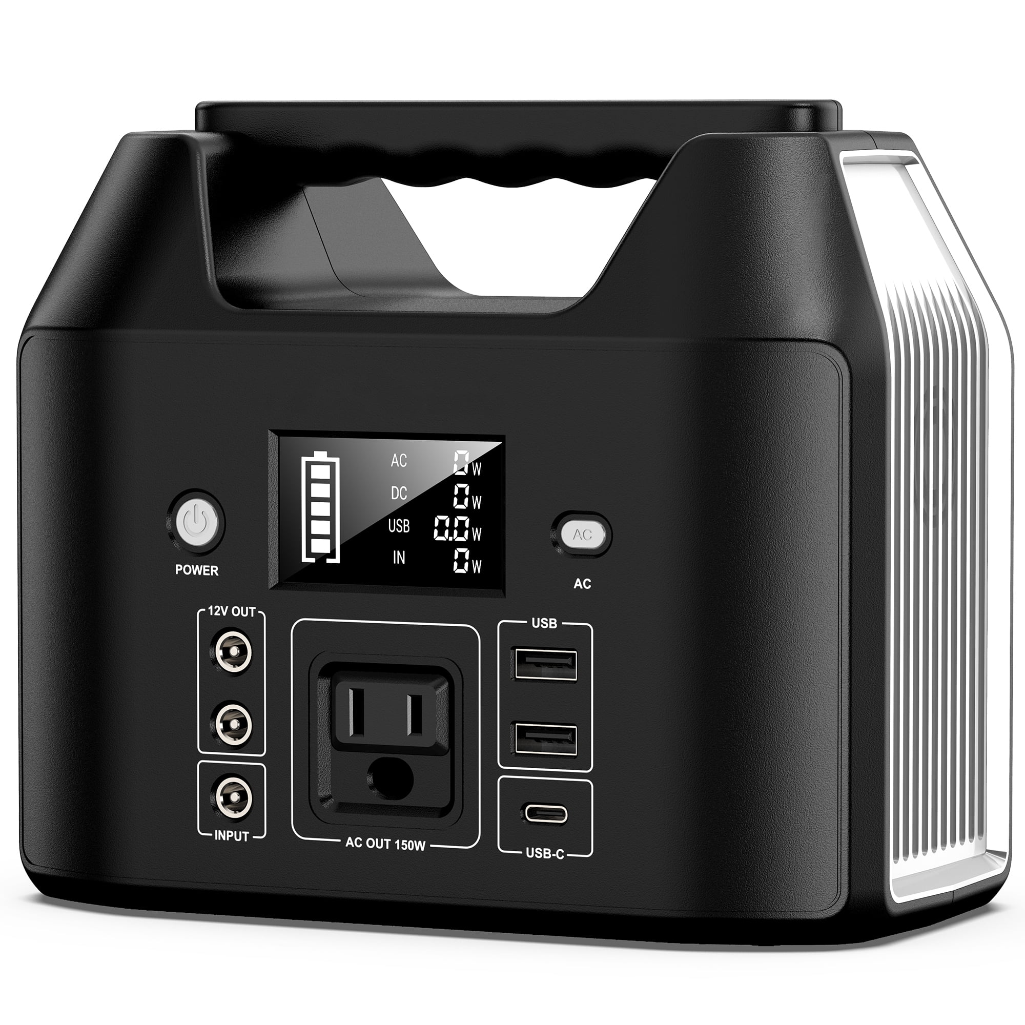 SinKeu 150W Portable Power Station 122.8Wh LiFePO4 Battery Pack Power Bank Outdoor Camping Home Charger Solar Generator