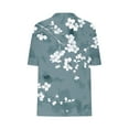 thumbnail image 6 of Your-Sty Button V Neck T Shirts for Women Rolled Short Sleeve Loose Fit Casual Summer Tops Tee Shirts, 6 of 7