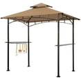 thumbnail image 3 of Eurmax 5x8 Grill Gazebo Double Tier Outdoor BBQ Canopy Gazebo(Beige), 3 of 8