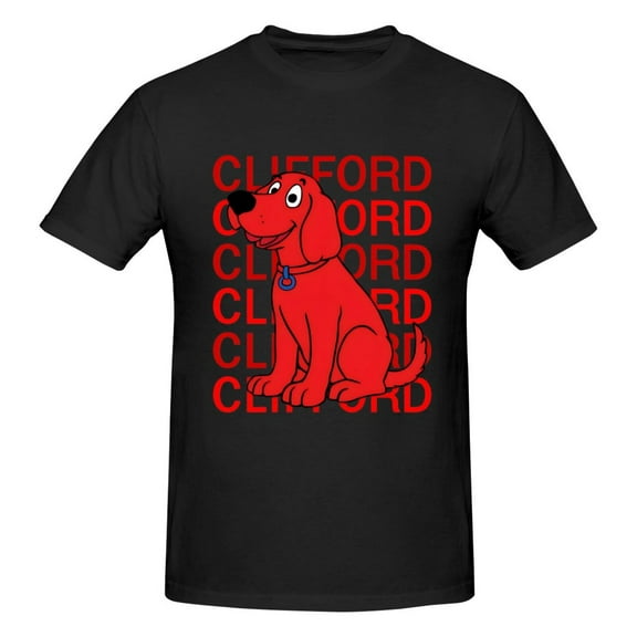 The Big Red Dog Clifford Men's T-Shirt Short Sleeve Crew Neck Tees
