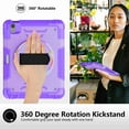 thumbnail image 6 of Dteck for ipad 10.9" iPad Air 4-5 Gen(2022/2020) & 11" iPad Pro 1-4 Gen(2022/2021/2020/2018) Case, Crossbody Strap Rotating Adjustable Shoulder Hand Strap & Stand Shockproof Protective Cover, Purple, 6 of 8