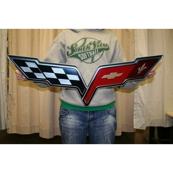 Corvette C6 Metal Sign COR14 32x12
