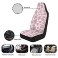 thumbnail image 6 of Jeiento Pink Cow Print Car Front Seat Covers Front Seat Cover Front Bucket Seat Covers Removable Automotive Accessories Easy to Install Fit for Cars SUV Van Sedan Trucks, 6 of 7