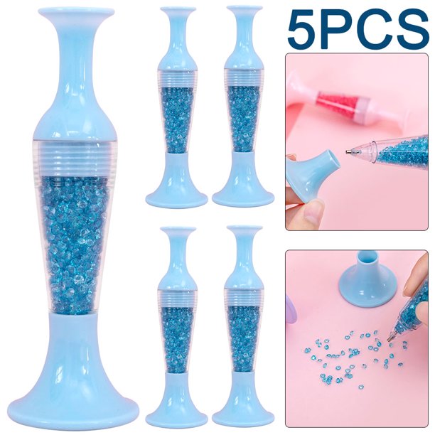 Taladro Punto 5D Cgtredaw Maceta Flores Manualidades DIY con Taladro Azul 5 Uds