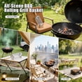 thumbnail image 5 of Rolling Grill Basket with Removable Wooden Handle 304 Stainless Steel Nesting BBQ Tools Smoker Grilling Accessories for Vegetable, Outdoor Cooking Camping with 2 Grill Basket Open Hooks, 5 of 7
