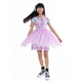 thumbnail image 3 of Disney Princess Girls All Over Print Tulle Dress with Short-Sleeves, Sizes 4-12, 3 of 12