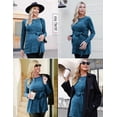 thumbnail image 3 of Ekouaer Women's Maternity Shirts Long Sleeve Pregnancy Tops Casual Ribbed Knit Winter Pregnant Blouses, 3 of 6