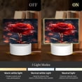 thumbnail image 3 of Hirioo Artistic Dewdrop Rose for Rectangular Acrylic with Night Light Best Gifts for Lover Girl Mom, Valentine's Day Anniversary Birthday Wedding Present, 3 of 9