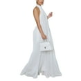 thumbnail image 4 of SAYOO Womens Sexy Halterneck Jumpsuit Mameluco de gasa Verano sin mangas Sin espalda Suelta Pierna ancha Pantalón largo Mono Overoles Traje de club Monos SAYOO Sencillo, 4 of 7