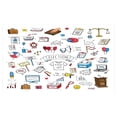 thumbnail image 4 of Election Ceramic Toothbrush Holder, Voting and Election Theme Doodles Composition Democracy President Illustration, Decorative Versatile Countertop for Bathroom, 4.5" X 2.7", Multicolor, 4 of 4