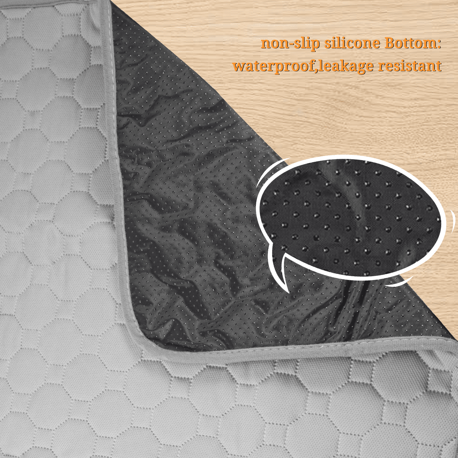 Reusable Puppy Pads, Washable Pee Pads for Dogs, Absorbent and Leakproof Training Mats for Potty, Bed, Sofa