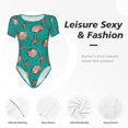 thumbnail image 5 of Picia Starfish and Shell Womens One Piece Swimsuits Modest Tummy Control Bathing Suits Lace Up Slimming Swim Suit-Medium, 5 of 9