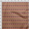 thumbnail image 3 of oneOone Tissu Popeline de Coton Motif Diamant & Tourbillon Ikat BTY 56 Pouces de Large, 3 of 4