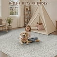 thumbnail image 4 of Area Rug x Rugs for Living Room Bedroom High Low Textu Jacquard Boho Neutral Carpet Non Slip Machine Washable Rug Dining Nursery Living Room Farmhouse Rug, 4 of 7