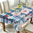 thumbnail image 4 of Ryvnso Flowers with Lattice Rectangle Table Cloth Tablecover Dinning Tablecloth 54"x54", 4 of 8