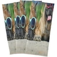 thumbnail image 4 of Adorable Cute French Bulldog Dish Towels Set of 6, Summer Sunglasses Washable Tea Towels Dishcloths Lint-Free 18x28 Inch Fast Drying for Kitchen Restaurant Bar Clean, 4 of 5