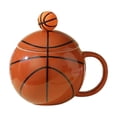 thumbnail image 2 of Sports Themed Ceramic Coffee Mug Set with Lid and Spoon – Functional Novelty Drinkware for Home Office or Game Day Gift for Athletes and Coaches, 2 of 6
