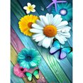 thumbnail image 1 of Cuadros Decorativos Diamante pintura margarita completo redondo taladro rhinestone imagen Ehuebsd Nuevos Originales, 1 of 8