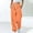 61#Orange, variant on Dwaogom Women's Cargo Jogger Pants Fashion Blocked Printed Drawstring Pocket Bound Ankle Pants