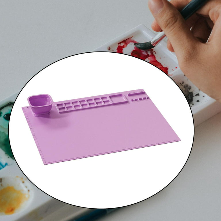 Silicone Mat Pigment Board Epoxy Making Tool Heat Resistant Nonslip Silicone  Craft Mat Table Protector for DIY Graffiti Art 