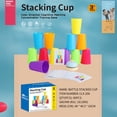 thumbnail image 3 of 2 Set Interactive Color Stacking Cup Game Set - Mental Training & Competitive Family Activity with 12 Cups, 54 Challenge Cards & Buzzer, 3 of 5