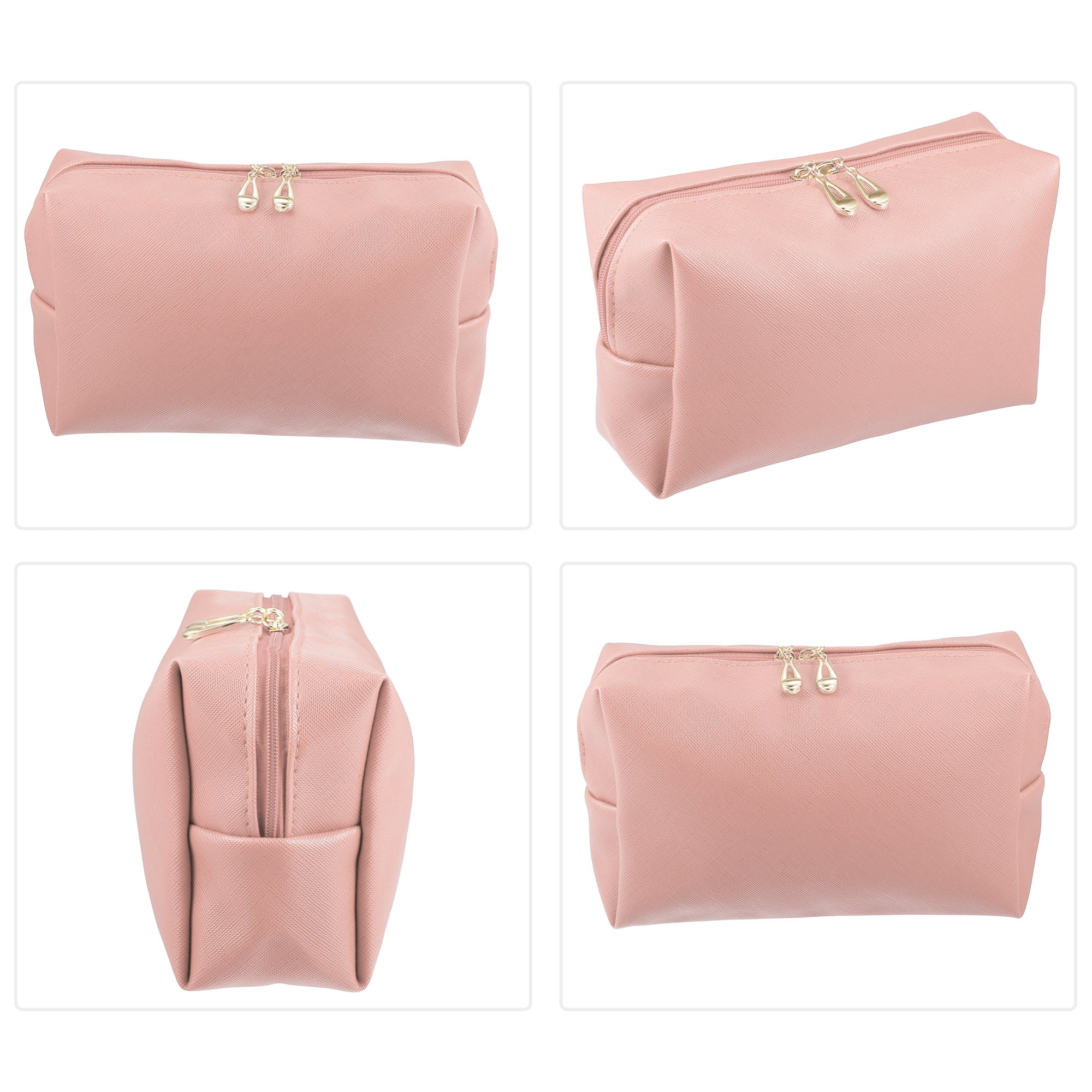 Unique Bargains Floral Makeup Bag Zipper Flower Cosmetic Pouch Water Pink